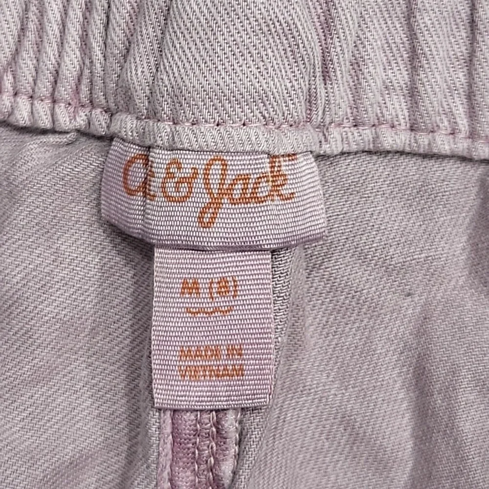 Kids Girls Pull On Utility Pants with Pockets Medium Size 8 Light Plum Purple